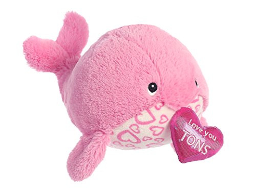 Aurora World Love You Tons Whale Plush, Pink, 12"