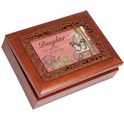 Cottage Garden Daughter Greatest Gift in My Life Woodgrain Inlay Jewelry Music Box Plays You Light Up My Life Cottage Garden Daughter Greatest Gift in My Life Woodgrain Inlay Jewelry Music Box Plays You Light Up My Life