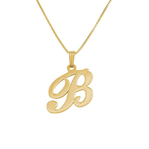 MyNameNecklace Personalized Initial Pendant Necklace Jewelry-Custom Letter Necklace B- Gold Plating MyNameNecklace Personalized Initial Pendant Necklace Jewelry-Custom Letter Necklace B- Gold Plating