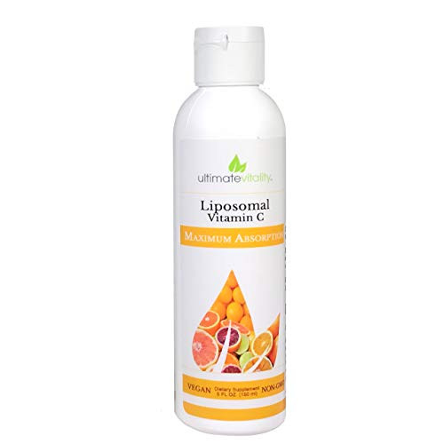 Liposomal Encapsulated High Dose Vitamin C Liquid Supplement 1000mg with 400 mg phosphatidylcholine Antioxidant and Immune System Support Vegan Non GMO Soy Free - 30 Servings