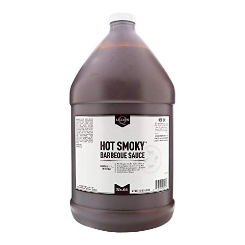 Lillies Q - Hot Smoky Barbeque Sauce Gourmet BBQ Sauce Sweet Brown Sugar BBQ Sauce with Spicy Cayenne Mild Smoky Flavor All-Natural Ingredients Made with Gluten-Free Ingredients 156 oz