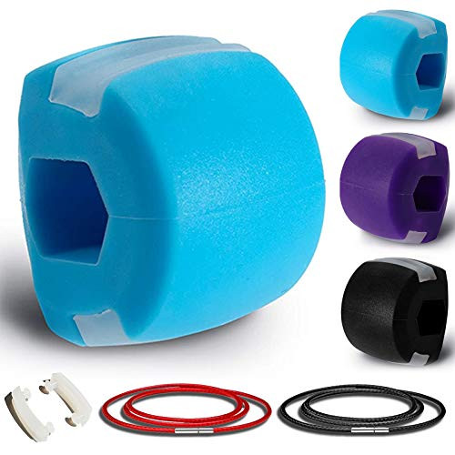 Jaw Exerciser And Neck Toning Exerciser Double Chin Exercise Device Fitness Ball Neck Exerciser Jaw Lift Fitness for Face Define Your Jawline Slim and Tone Your Face StarterMidLevelTopLevel