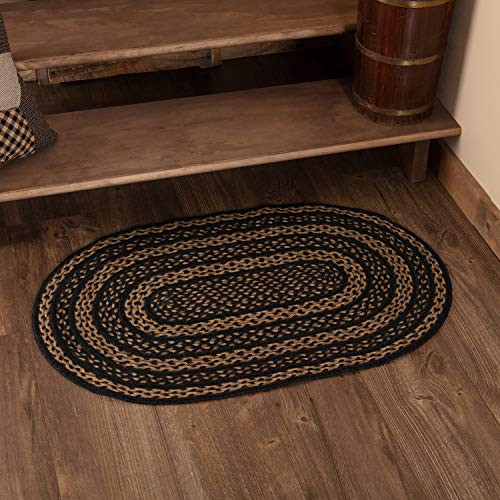 VHC Brands 9791 Classic Country Primitive Flooring-Farmhouse Jute Black Rug 24 x 36 Non-Stenciled VHC Brands 9791 Classic Country Primitive Flooring-Farmhouse Jute Black Rug 24 x 36 Non-Stenciled