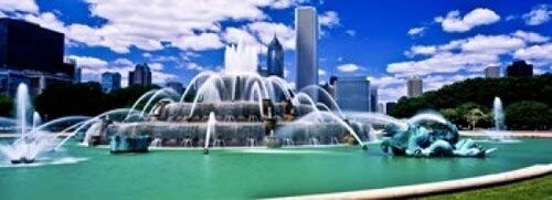 Posterazzi Buckingham Fountain in Grant Park Chicago Cook County Illinois USA Poster Print 36 x 13 Posterazzi Buckingham Fountain in Grant Park Chicago Cook County Illinois USA Poster Print 36 x 13