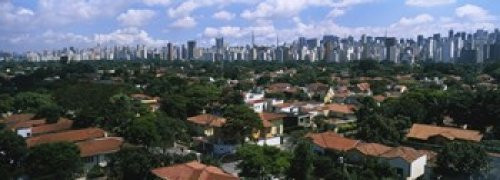 Posterazzi High Angle View Of Buildings In A City Sao Paulo Brazil Poster Print 36 x 13