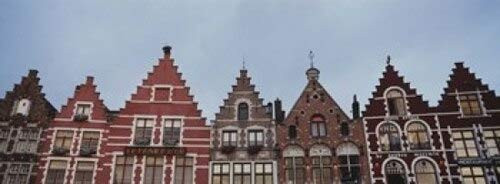 Posterazzi Low angle view of buildings Bruges Belgium Poster Print 36 x 13