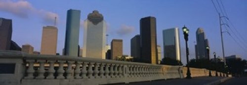 Posterazzi Low Angle View Of Buildings Houston Texas USA Poster Print 36 x 13