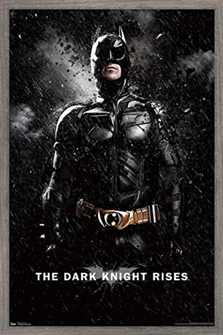Trends International DC Comics Movie - The Dark Knight Rises - Batman Rain Wall Poster 14_725 x 22_375 Barnwood Framed Version Trends International DC Comics Movie - The Dark Knight Rises - Batman Rain Wall Poster 14_725 x 22_375 Barnwood Framed Version