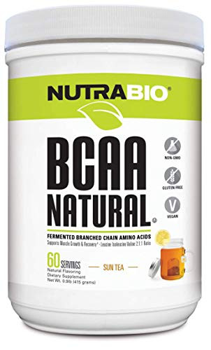 NutraBio BCAA Natural Powder - 60 Servings Sun Tea