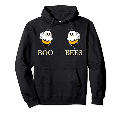 Funny Boo Bees Halloween Matching Couple Her Costume Gift Pullover Hoodie