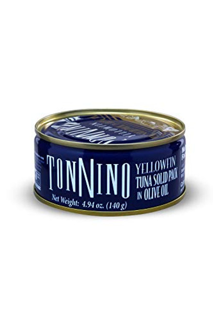 Tonnino Tuna Fillets Low Calorie and Gluten Free Yellowfin Canend Premium Tuna in Olive Oil 4 Oz 12 pack