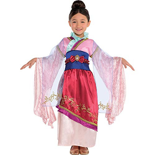 Suit Yourself Mulan Costume Classic for Girls Size Medium Includes a Detailed Dress an Attached Obi Belt and a Sash