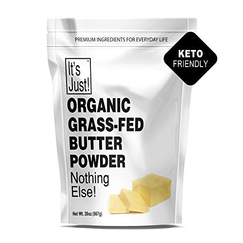 Its Just - Organic Butter Powder Real Butter Grass-Fed Non-GMO Made In USA Keto Friendly Shelf Stable 20oz