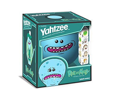 YAHTZEE Rick and Morty Meeseeks Edition  Shake Score   Shout Yahtzee Dice Game  Officially Licensed Rick and Morty YAHTZEE Dice Game  Rick and Morty Merchandise