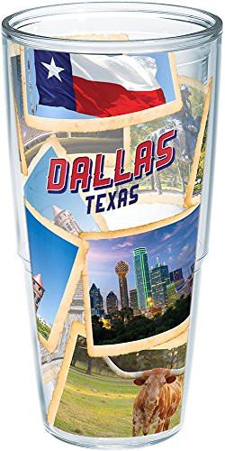 Tervis Dallas Collage Wrap Clear Inner 24oz Tumbler with No Lid