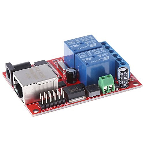 Wangdd22 Electronic kit Circuit Board LAN Ethernet 2-Way Relay Board Delay Switch TCPUDP Controller Module Web Server Android APP