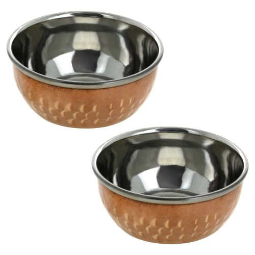 Serveware Indian Utensils Copper Serving Bowl Dinnerware Katoris Set of 2