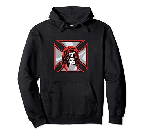 WWE Triple H Skull and Cross Logo Graphic Pullover Hoodie
