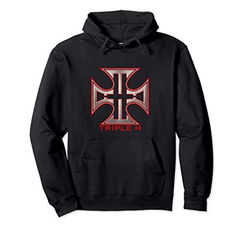 WWE Triple H Cross Logo Graphic Pullover Hoodie