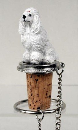 White Poodle Wine Bottle Stopper - DTB01A by Conversation Concepts
