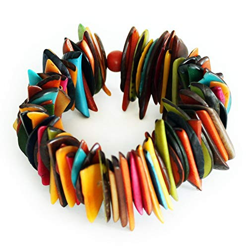 Shards Tagua Bracelet in Multicolor Handmade Fair Trade