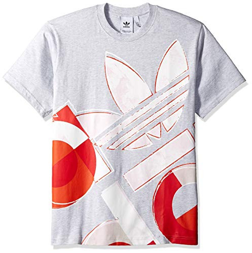 adidas Originals Mens Bold Graphic Tee light grey heather X-Large