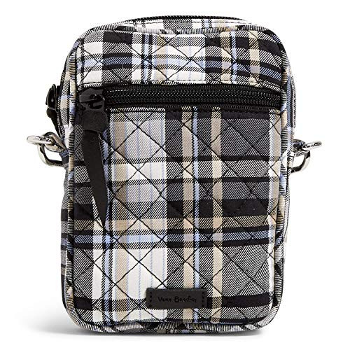 Vera Bradley Signature Cotton Small Convertible Crossbody Purse with RFID Protection Cozy Plaid Neutral