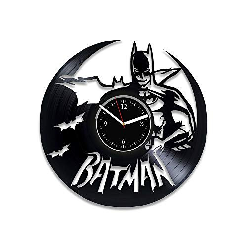 Clock DC Comics Vinyl Wall Clock Batman Clock Movie Wall Clock Batman Birthday For Boy DC Comics Clock For Kids Handmade Clock 12 Inch Xmas Idea Batman DC Comics Vinyl Record Wall Clock