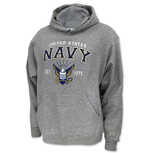Navy Eagle Est_ 1775 Hood small grey