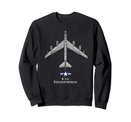 B-52 Stratofortress Tech Drawing Cold War Bomber Sweatshirt