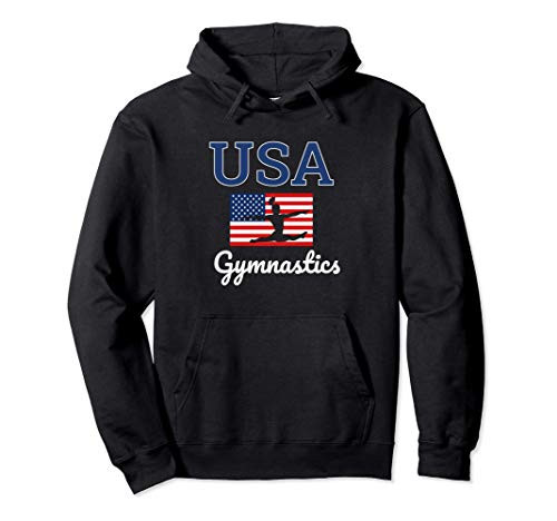 Girl Tumbling Team Gear Gymnast Gymnastics USA American Flag Pullover Hoodie Girl Tumbling Team Gear Gymnast Gymnastics USA American Flag Pullover Hoodie