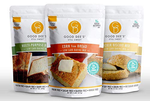 Good Dees Low Carb Baking Mixes  Multi-Purpose Gluten Free Bread Mix Corn Free Bread Mix Gluten Free   Cracker Keto Biscuit Mix - Sugar-Free Grain-Free Dairy-Free - Diabetic Atkins   WW Friendly