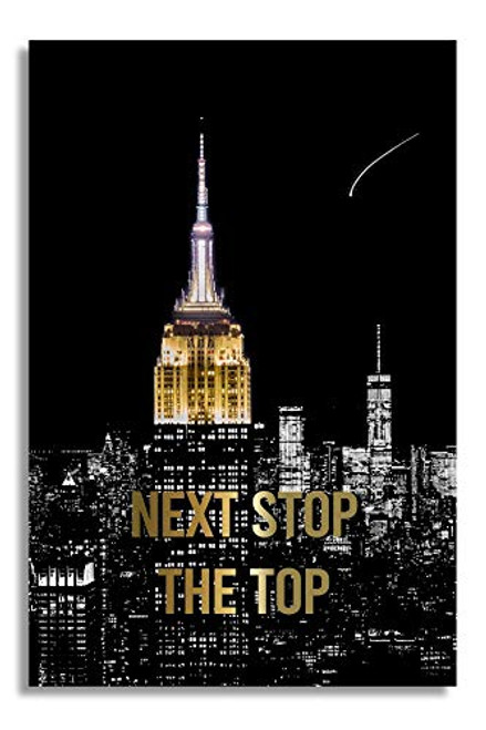 Next Stop The Top Wall Art Home Office Decor Framed Canvas Prints Grind Hustle Success Execution Persistence Perseverance Entrepreneur Inspirational Motivational 21 x 36