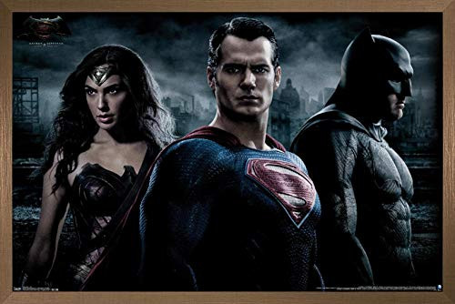 Trends International DC Comics Movie - Batman v Superman - Trio Wall Poster 14_725 x 22_375 Bronze Framed Version