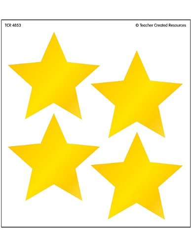 Teacher Created Resources Gold Star Wear'Em Badges (4853)