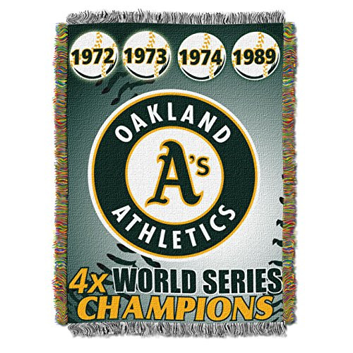 MLB Oakland Athletics Commemorative Woven Tapestry Throw Blanket 48 x 60 MLB Oakland Athletics Commemorative Woven Tapestry Throw Blanket 48 x 60