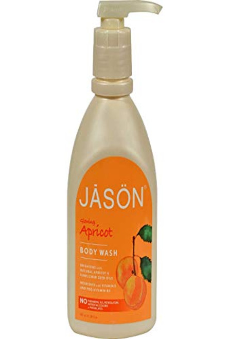 Jason Natural Products Apricot Satin Shower Body Wash 30 Fl Oz Pack of 3