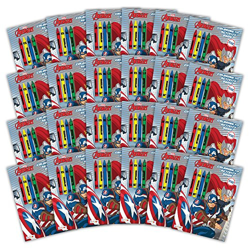 Bendon 43151-Amzb Avengers Coloring and Activity Book with Crayons 24Count