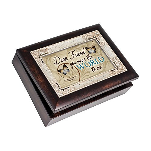 Cottage Garden Friend You Mean The World to Me Burlwood Jewelry Music Box Plays Amazing Grace Cottage Garden Friend You Mean The World to Me Burlwood Jewelry Music Box Plays Amazing Grace