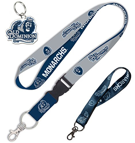 WinCraft Bundle - 3 Items Old Dominion Monarchs 1 Lanyard 1 Key Strap Key Chain and 1 Premium Key Ring