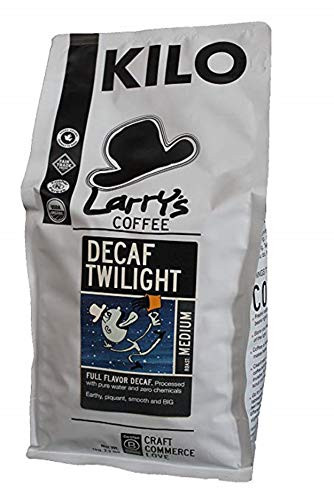 Larrys Coffee Organic Fair Trade Whole Bean CoffeeWater-Processed Decaf Twilight - Medium Blend 2_2 Pound SYNCHKG081703