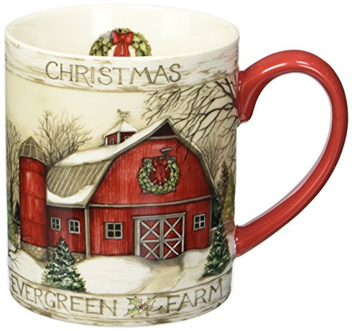 Lang Evergreen Farm Mug by Susan Winget, 14 oz., Multicolored