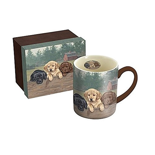 Lang On The Fence Mug by Jim Lamb, 14 oz., Multicolored