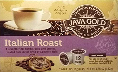 JAVA GOLD COFFEE ITALIAN ROAST DARK ROAST 12 K-CUPS