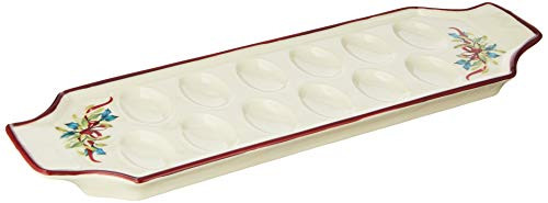 Lenox Winter Greetings Deviled Egg Tray 2_05 LB Red   Green