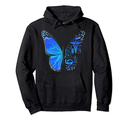 Surgical Scrub Tech Surgeon Surgery Butterfly Hoodie