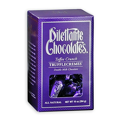 Chocolate Toffee Crunch TruffleCreme Gift Boxes  Pack of 3  10-ounce Boxes  Covered in Premium Milk Chocolate  Made with All-Natural Ingredients  A Delicious Gift for Any Occasion  By Dilettante Chocolates