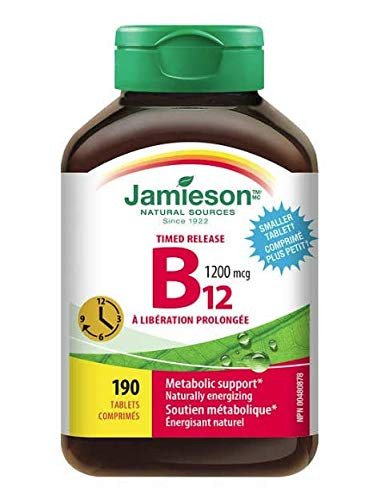Jamieson Timed Release Vitamin B12 1200 mcg 190 Tablets