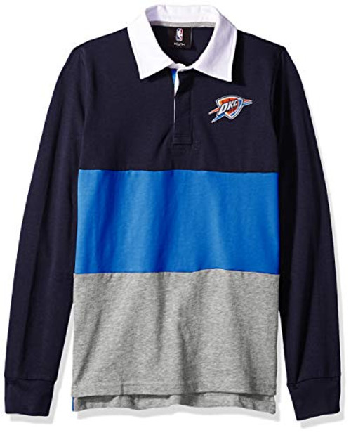 NBA by Outerstuff NBA Youth Boys Oklahoma City Thunder State Of Mind Long Sleeve Rugby Top Navy Youth X-Large18 NBA by Outerstuff NBA Youth Boys Oklahoma City Thunder State Of Mind Long Sleeve Rugby Top Navy Youth X-Large18