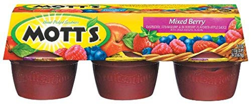 Motts Sauce Apple Mixed Berry Fruitsations 4-Ounce Cups 6-Count Packages Pack of 12
